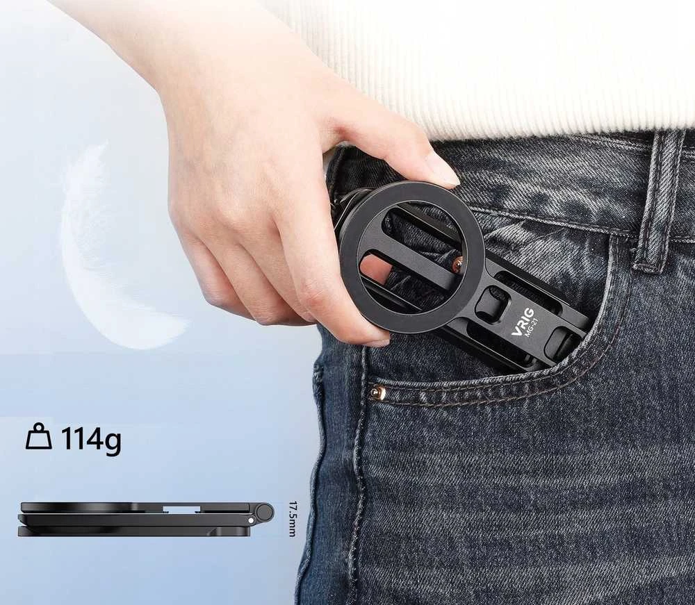 Mitoya Stovas - VRIG MG-21 Mini MagSafe Aliuminis Sulankstomas 21cm iPhone'ui
