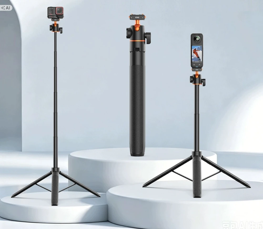 VRIG selfijo lazdelė Selfie Stick Kijek Grip 3in1 magnetinis Insta360 X5 X4 Air Ace Pro 2 / Ac-104 / Sku: A0324 (SB12047)