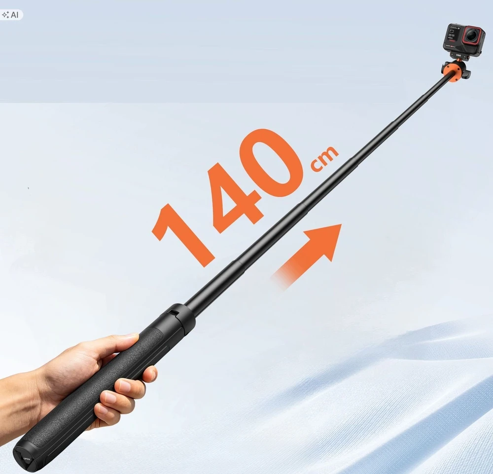 VRIG selfijo lazdelė Selfie Stick Kijek Grip 3in1 magnetinis Insta360 X5 X4 Air Ace Pro 2 / Ac-104 / Sku: A0324 (SB12047)