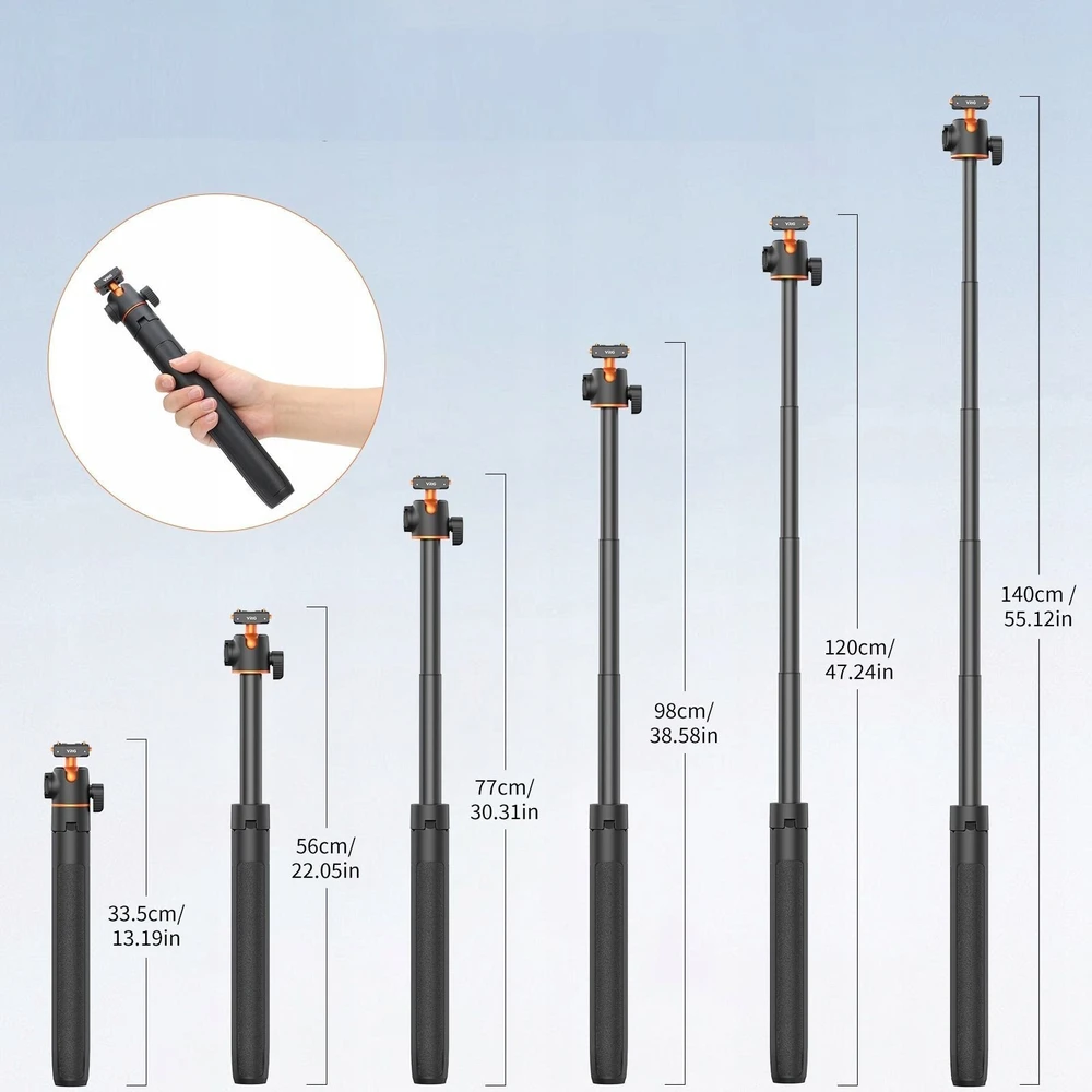 VRIG selfijo lazdelė Selfie Stick Kijek Grip 3in1 magnetinis Insta360 X5 X4 Air Ace Pro 2 / Ac-104 / Sku: A0324 (SB12047)