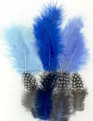 Vrige Pióra marabou mix 18stk odcienie raudona