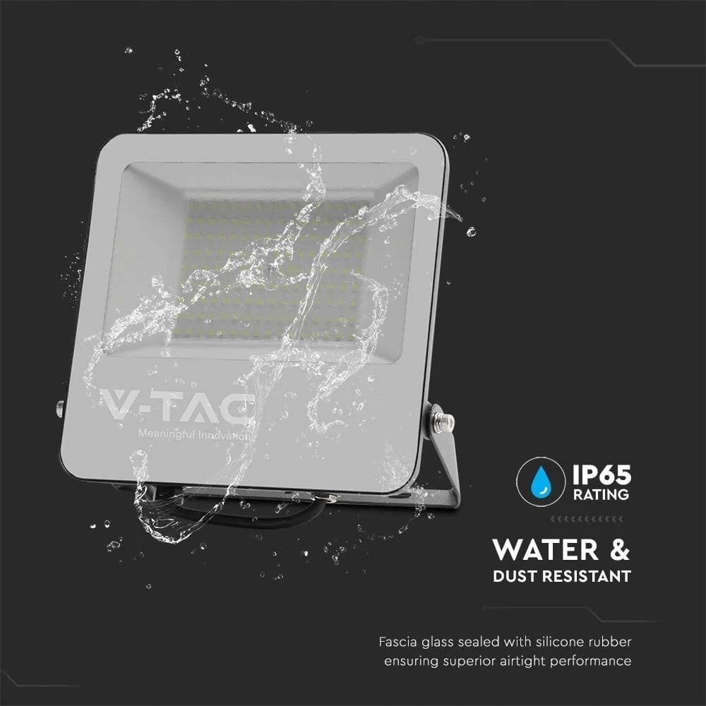 VTAC LED prožektorius, projektorius, 30 W, 3450 lm, 6500 K, diodas, 115 LM/W, IP65, juodas, 5 metų garantija, 23198