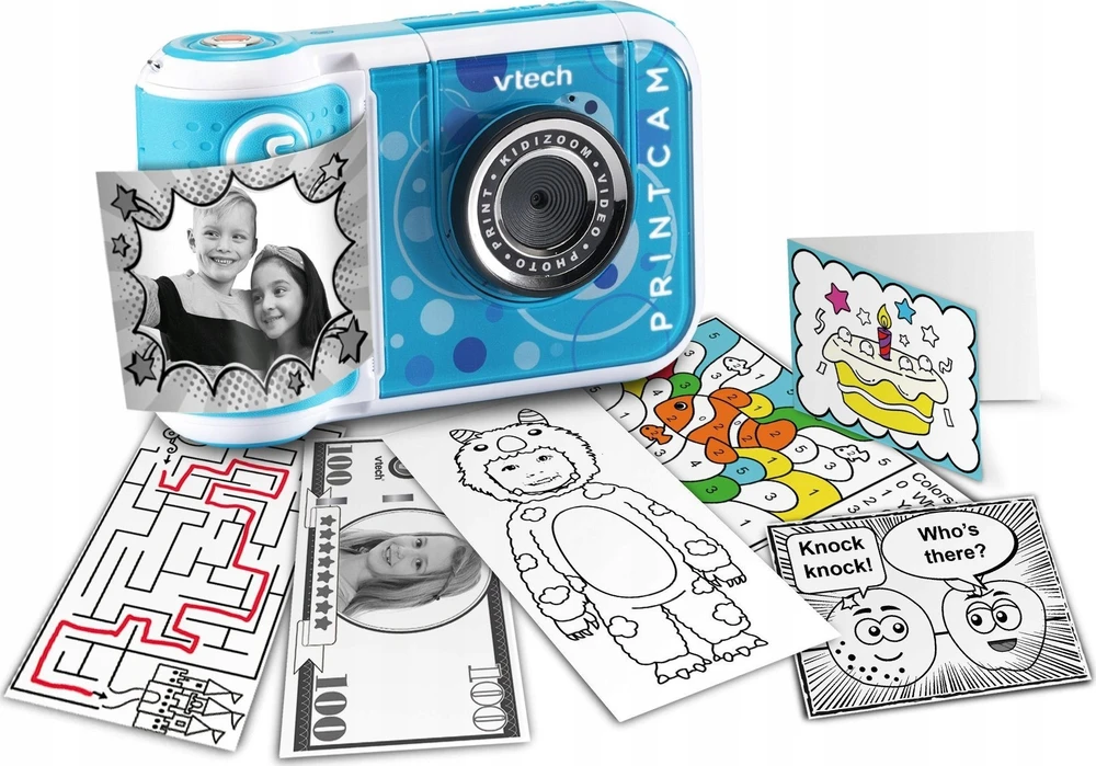Vtech VTech KidiZoom Print Cam, skaitmeninis fotoaparatas (žydras mėlynas)