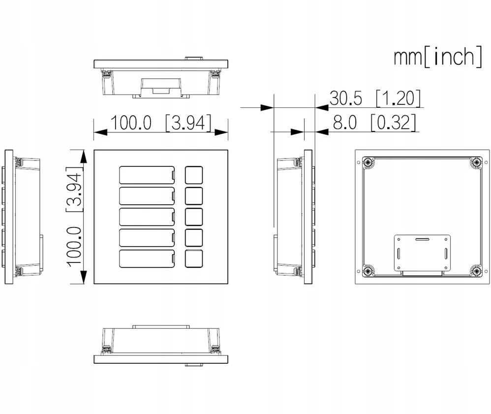 VTO4103FB-MB5 KLAVIATŪROS MODULIS, SKIRTAS VTO4103FB DAHUA MODULIUI