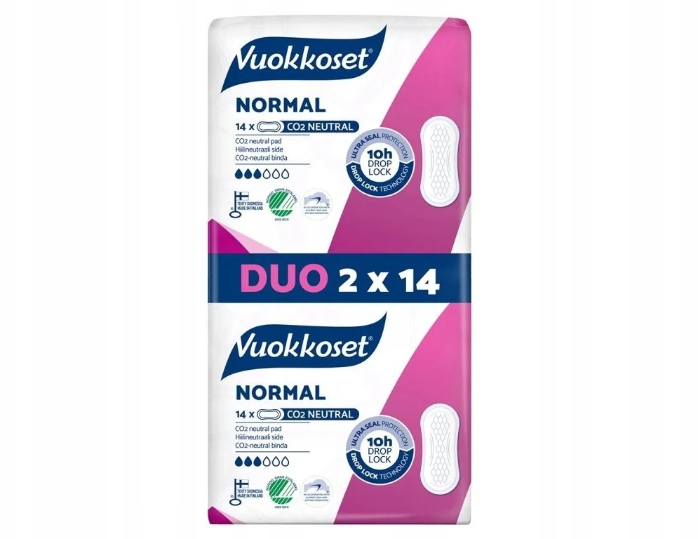 Vuokkoset NORMAL įklotai be sparnelių DUOPACK (2 x 14 vnt.)