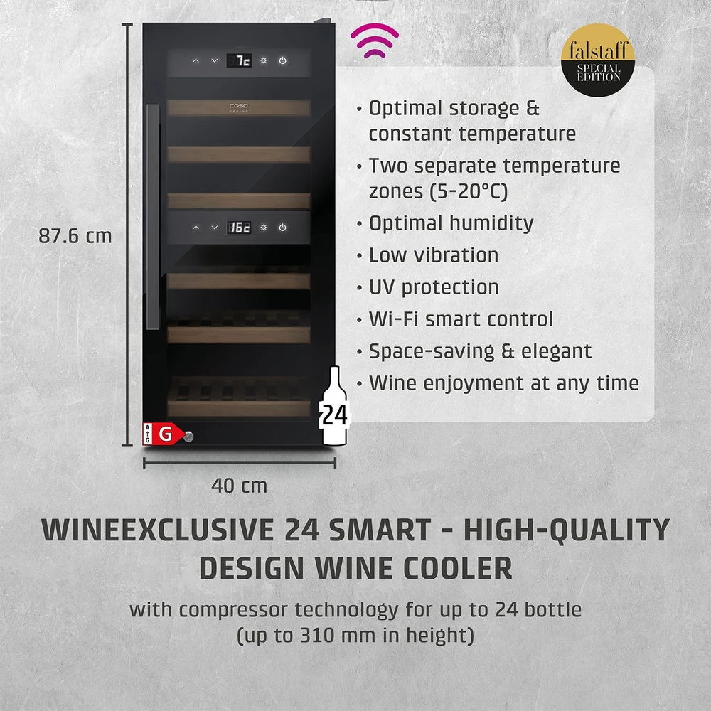 Vyno šaldytuvas Caso WineExclusive 24 Smart