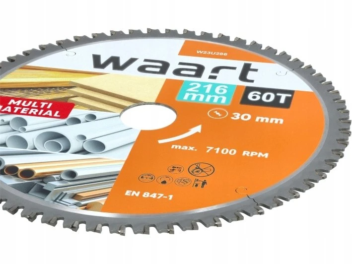 WAART PIŁA TARCZOWA WIDIOWA 216 x 30 x 60Z MULTIMATERIAL.