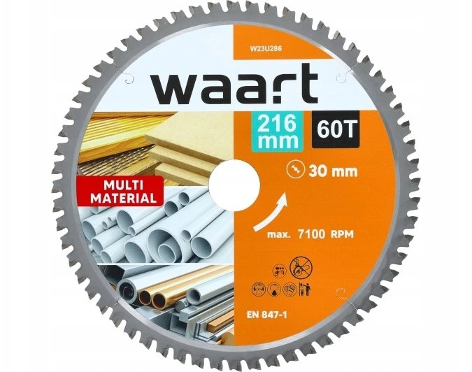 WAART PIŁA TARCZOWA WIDIOWA 216 x 30 x 60Z MULTIMATERIAL.