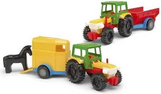 WADER 35001 spalvoti automobiliai - traktorius su priekaba