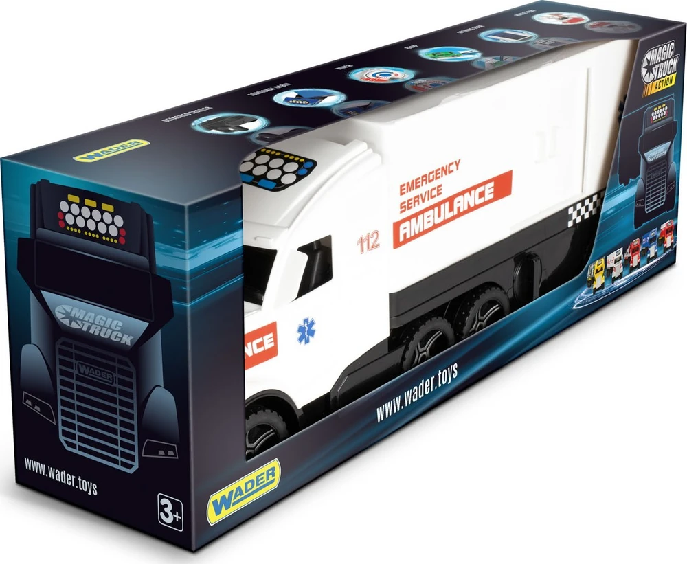 WADER 36211 Magic Truck veiksmų greitosios pagalbos automobilis