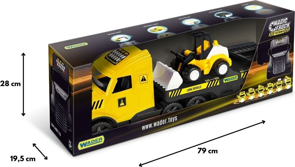 WADER 36431 Magic Truck Technic vilkikas su buldozeriu