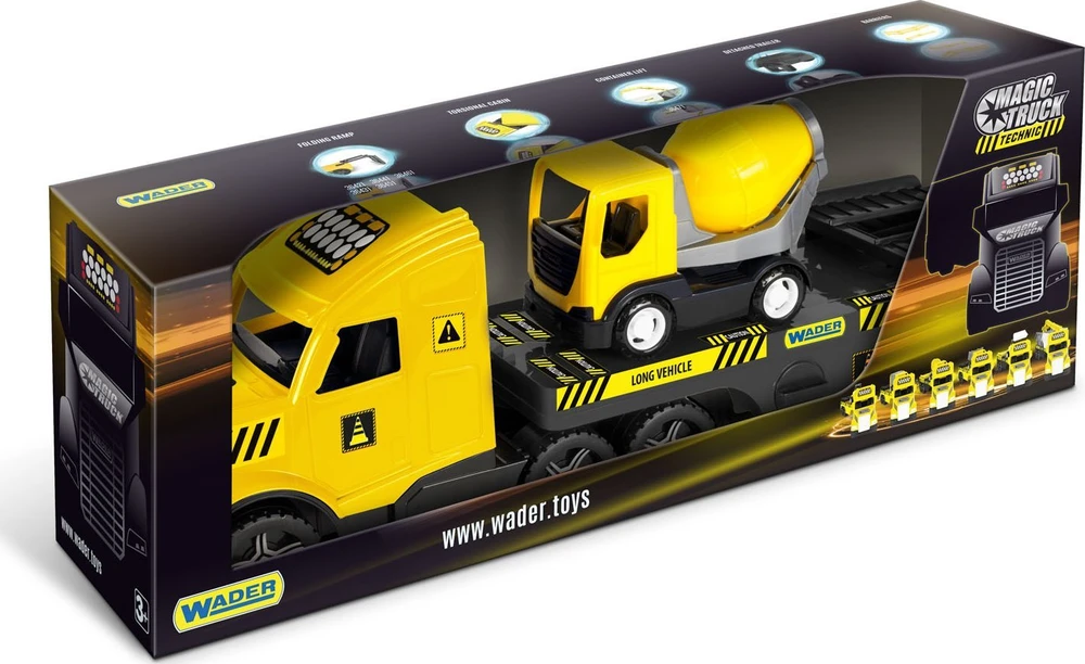 WADER 36461 Magic Truck Technic vilkikas su betono maišykle
