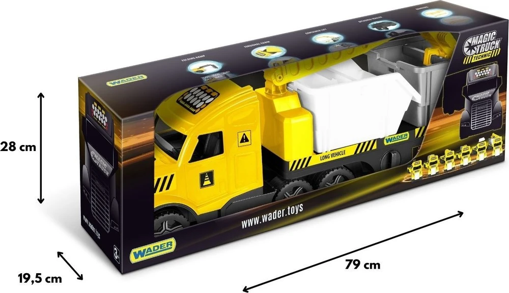 WADER 36471 Magic Truck Technik konteinerių vilkikas