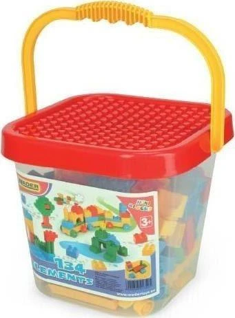 WADER 41340 Mini kaladėlės - Mini kaladėlės kibire (134 vnt.)