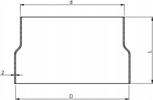 Dūmtraukių tarpmovė WADEX, D150/180 mm