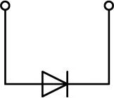 Wago 280-915/281-410 2 laidų šynų gnybtas su diodu 1N4007 2,5 mm2 pilkas 280-915/281-410