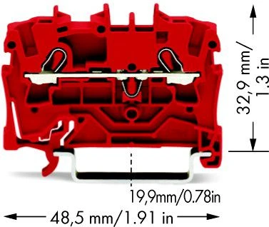 ZŁĄCZKA SZYNOWA PRZELOTOWA WAGO-2002-1203 DIN TS-35 WAGO