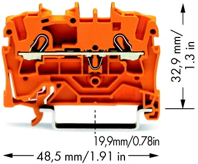 Wago 2x2,5(4)MM2 POMARAŃ.TOPJOB S