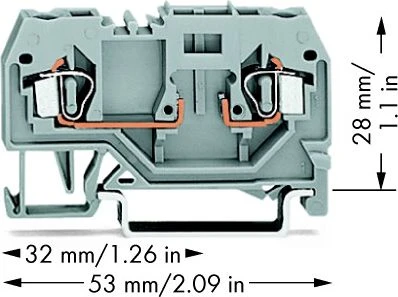 Wago 280-916 2 laidų jungtis 2,5 mm2 rutulinis 10A 280-916