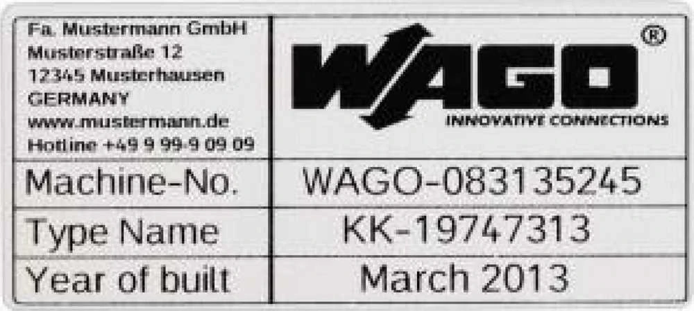 Wago PAVADINIMO LENTELĖ 99X44MM; 210-804 SIDABRINĖ