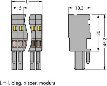 „Wago Lizdas X-COM“ 1 laidų 10 polių rutulys (769-110)