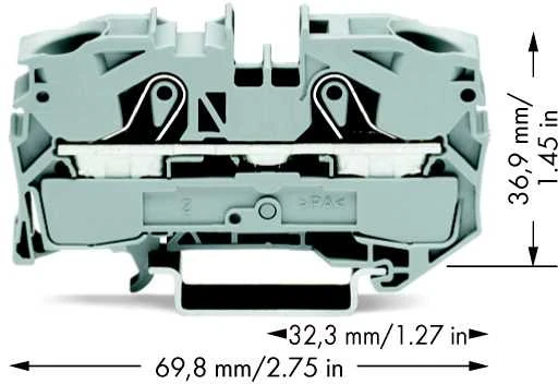 Wago 2x16(25)mm2 Pilka TOPJOB S