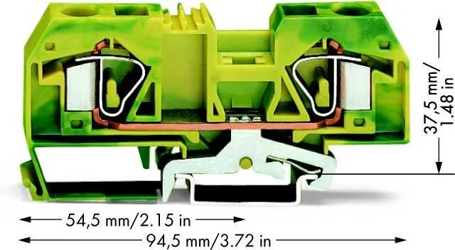 Wago PE 16mm2 gnybtas su matmenimis