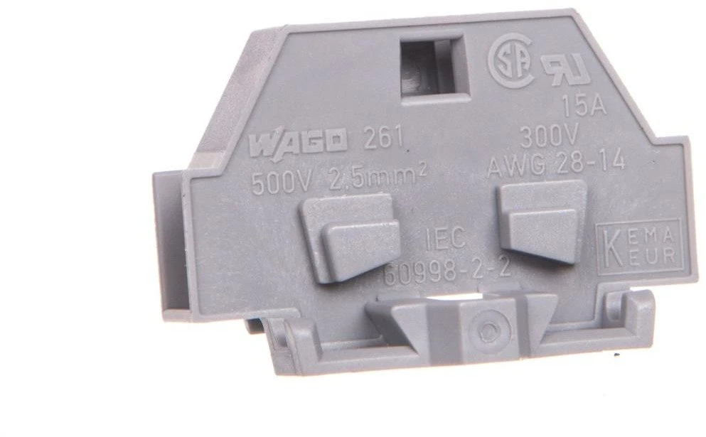 Wago 261-301 2 laidų jungtis 2,5 mm2 pilka su varžtiniu tvirtinimu 261-301 /50 vnt./
