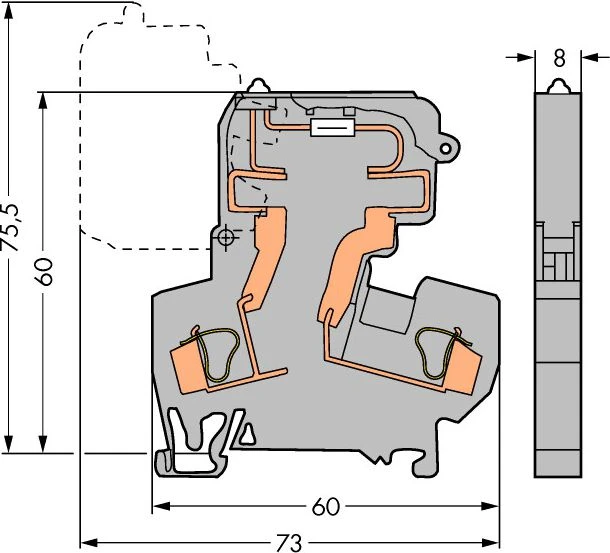 Wago Złączka bezpiecznikowa 4mm2 pilka 10A G 5x 20mm (281-611/281-417)