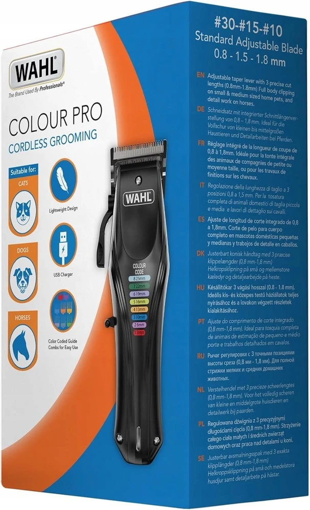 Wahl Clipper Corporation WAHL 3027682 Colour Pro Plaukakirpė gyvūnams, belaidė, USB