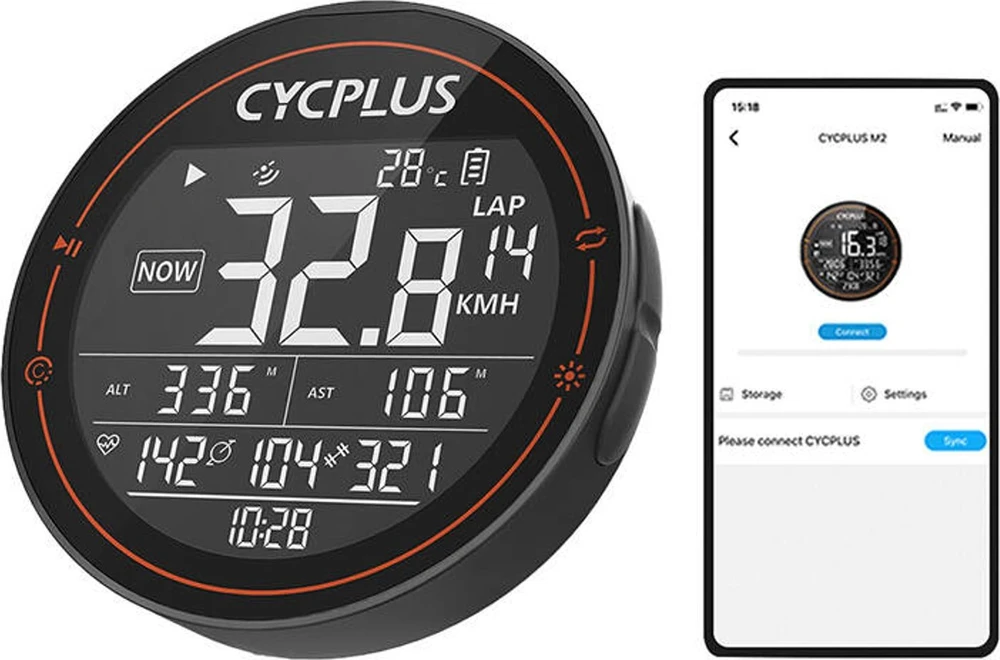 GPS dviračio kompiuteris Cycplus M2