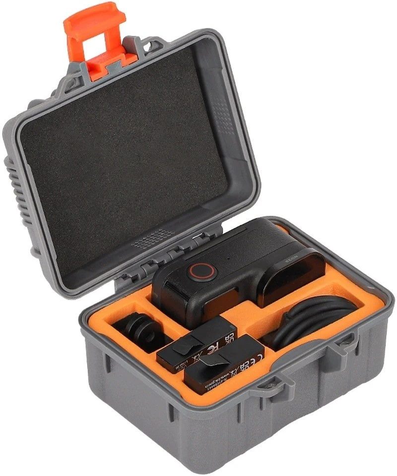 Foto krepšys SunnyLife Apsauginis dėklas lagaminas futliaras krepšys Hard Case, skirtas Insta360 Ace Pro Pro 2 / 1 / Aqx-22-gy / pilkas (SB12355)