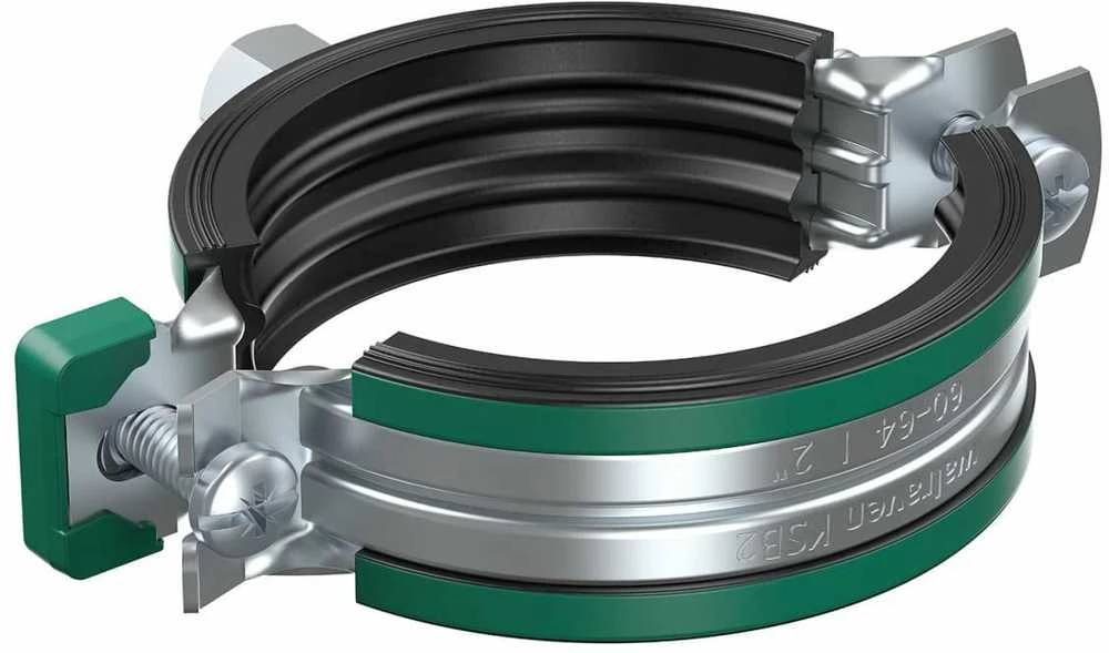 Walraven KSB2 vamzdžių spaustukas 152-160 mm - Galvanizuotas 2 varžtų vamzdžių spaustukas M8/10 su EPDM ir greito fiksavimo sistema