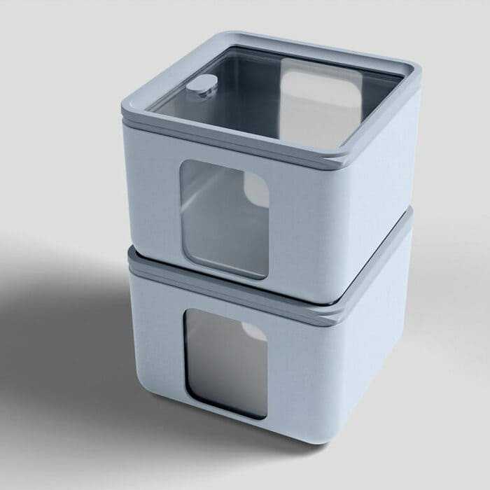 Nezatříděno Mėlyna Container, 13.3x13.3x10 cm, mėlynas, Quadro