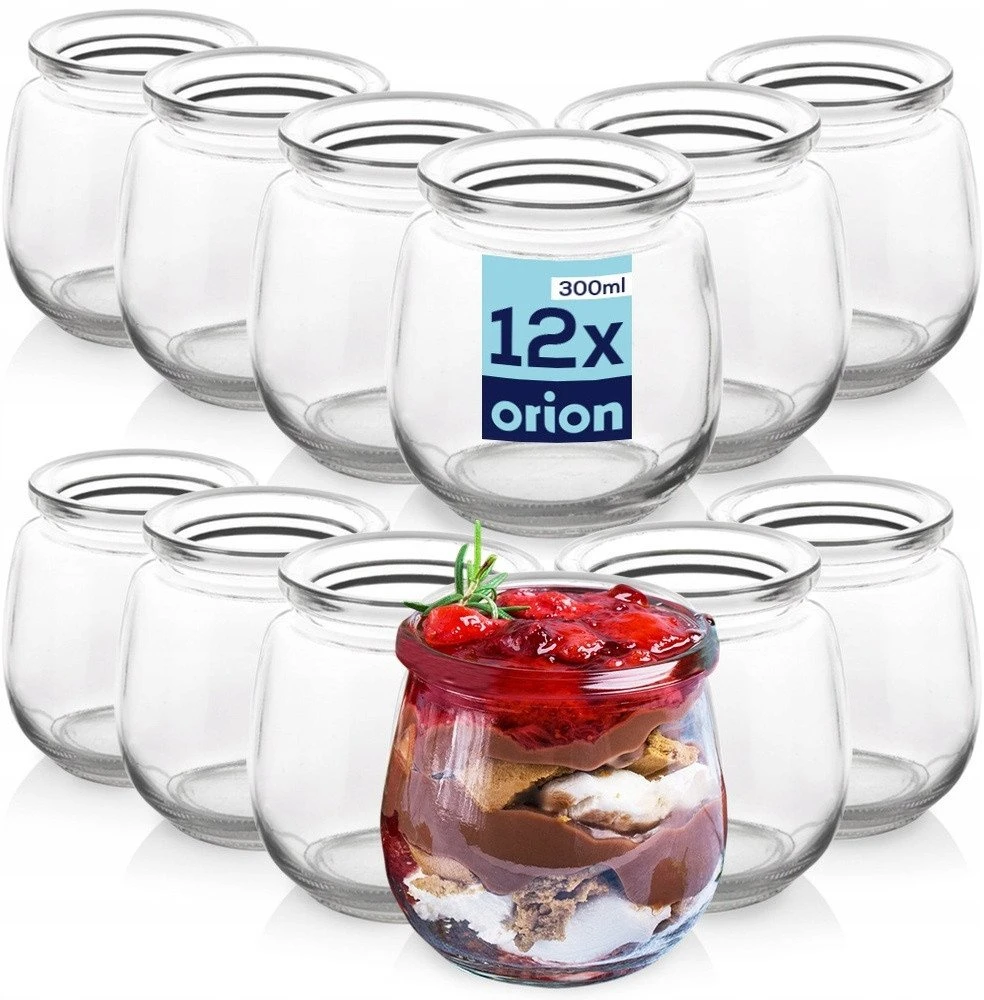Wamar Sosenka Orion Stiklinis indas 300 ml, 12 vnt. jogurtui ir desertams