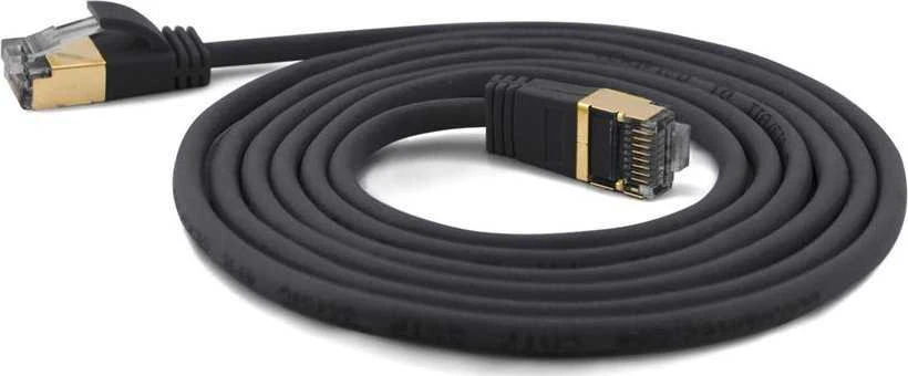 Wantec Wantec Extra dünnesCat.7 RohCable SSTP Komutacinis kabelis - 5 m - Cat.7 RohCable - S/FTP (S- STP) - RJ- 45 - RJ- 45 - juodas (7205)