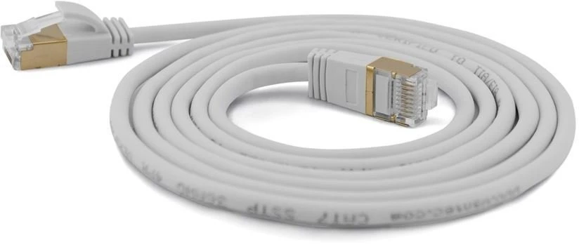 Wantec Patchcord Slim Cat.7, S/FTP, pilkas, 1 m (7187)