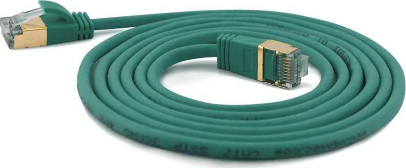 Wantec Wantec Extra dünnesCat.7 RohCable SSTP Komutacinis kabelis - 0,5 m - Cat.7 RohCable - S/FTP (S- STP) - RJ- 45 - RJ- 45 - žalias (7214)