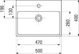 Praustuvas Deante Temisto 50x40 cm, CDT_6U4S, Baltas