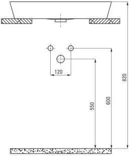 Praustuvas Deante Tess 60x40 cm, CDS_6U6S, Baltas