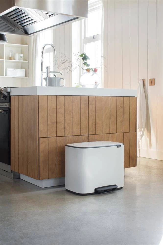 Brabantia Šiukšlių dėžė su pedalu, Bo, 3x11L - Baltas