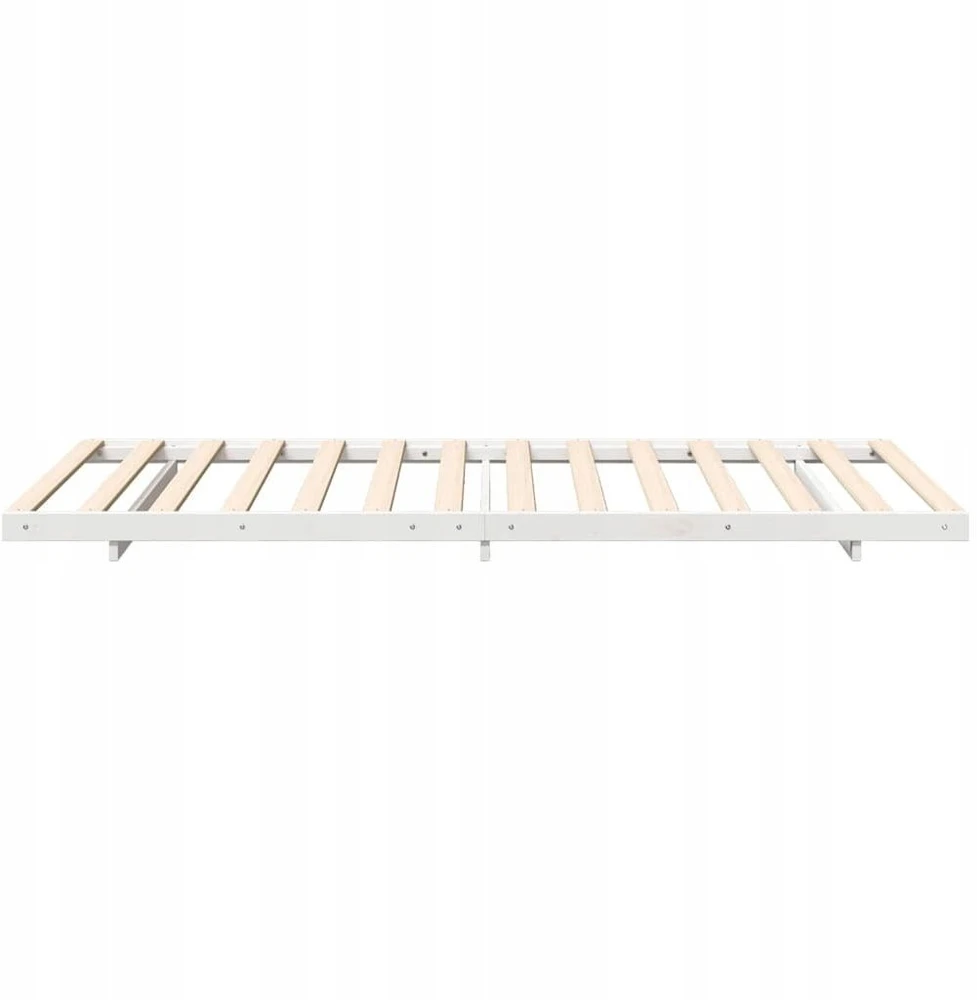 Lova Waszemeble Lovos rėmas Balta 90 x 190 cm Kietos pušies mediena