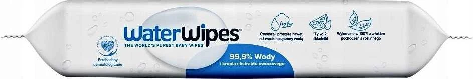 WATER WIPES WATERWIPES DRĖGNOS SERVETĖLĖS 9 PAKUOTĖS PO 60 VNT. BIODEGRADABLE