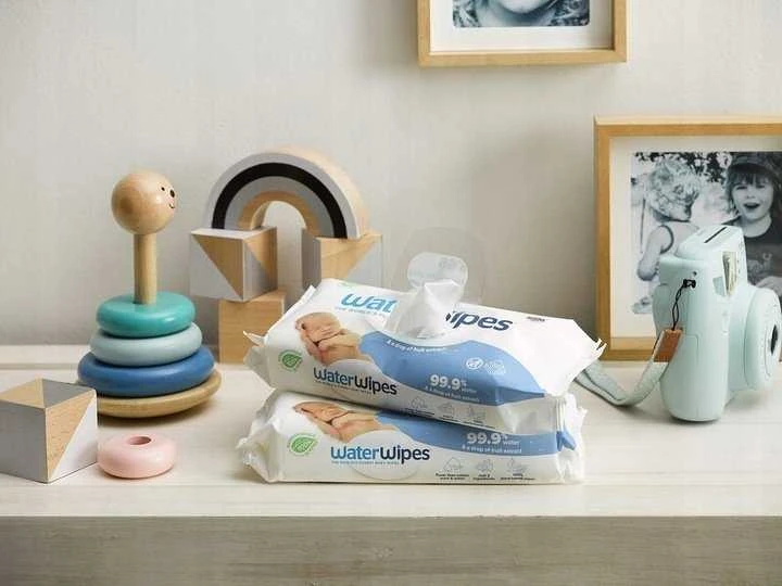 WATER WIPES WATERWIPES DRĖGNOS SERVETĖLĖS 9 PAKUOTĖS PO 60 VNT. BIODEGRADABLE