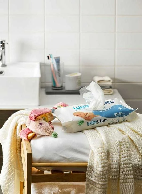 WATER WIPES WATERWIPES DRĖGNOS SERVETĖLĖS 12 PAKUOČIŲ PO 60 VNT. BIODEGRADABLE