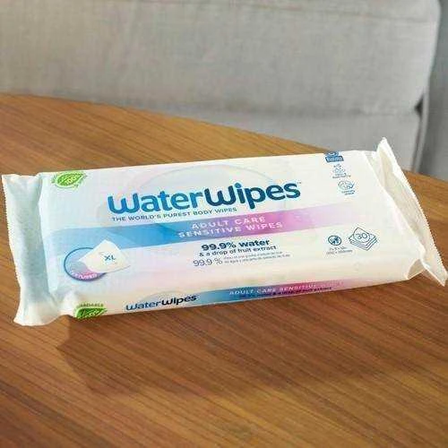 WATER WIPES BIO Adult Care Sensitive Wipes vandens drėgnos servetėlės XL 30vnt.