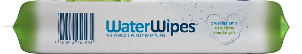 WATER WIPES VANDENS SERVETĖLĖS WaterWipes, servetėlės, sudrėkintos grynu vandeniu, muilinės uogos (su pridėtu muilinės uogos ekstraktu), 60 vnt. PL