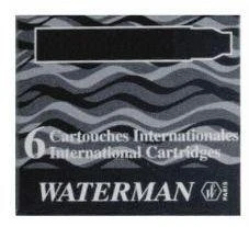Rašalo kapsulės Waterman International Juoda - S0110940
