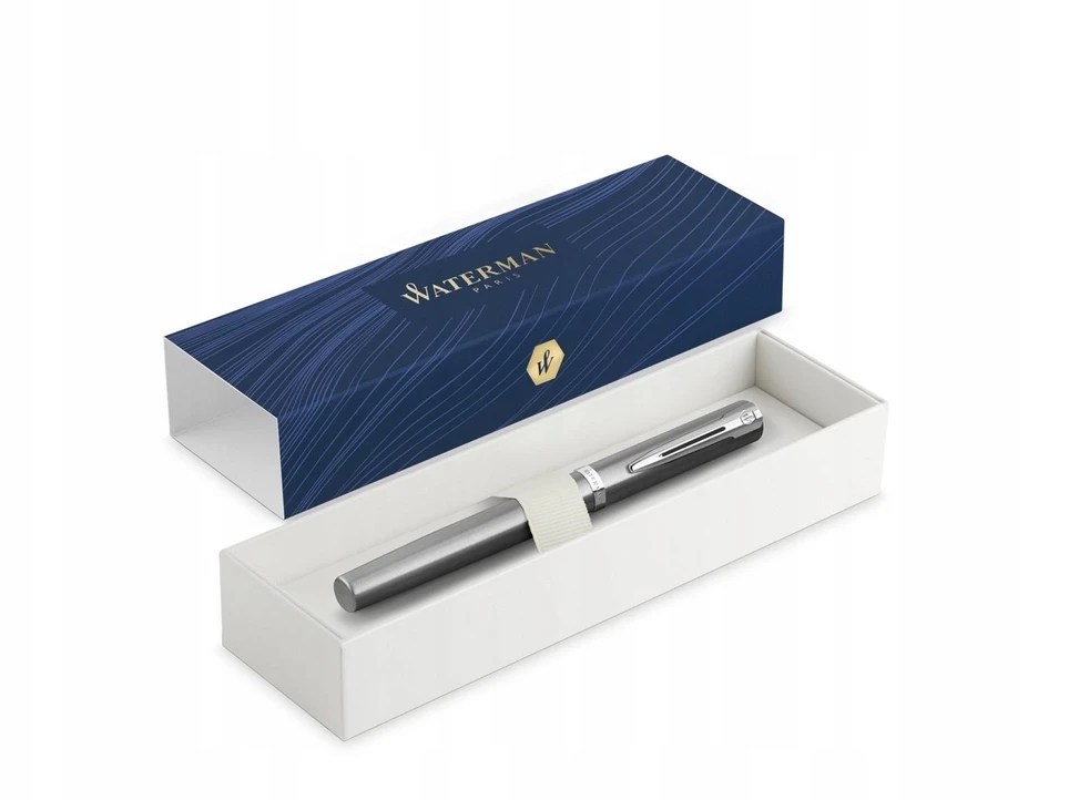 Waterman WATERMAN pióro wieczne IMPRESSION Stainless SteelCT M mėlyna pudełko prezentowe