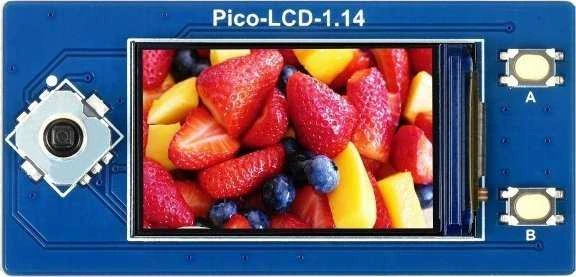IPS LCD ekranas 1.14" 240x135px, SPI, skirtas Raspberry Pi Pico, Waveshare 19340